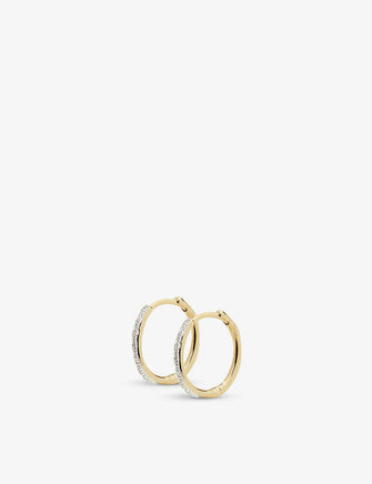 Riva Wave 18ct yellow-gold vermeil and diamond earrings