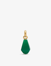 Doina 18ct gold vermeil sterling silver and green onyx pendant