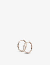 Riva Wave 18ct rose-gold vermeil and diamond earrings