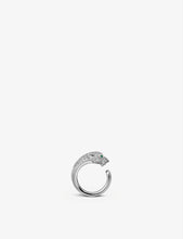 Panthère de Cartier 18ct white-gold, 1.15ct brilliant-cut diamond, emerald and onyx ring