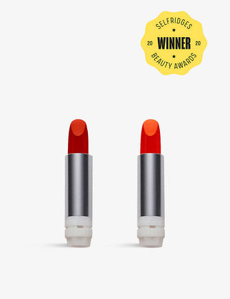 The Parisian Reds refillable red lipstick set