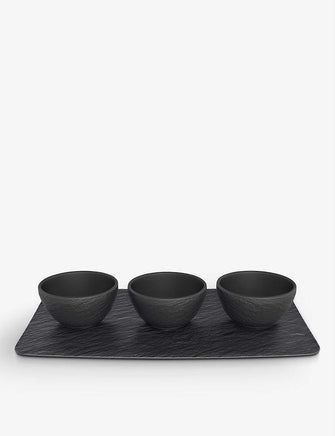 Manufacture Rock porcelain dip bowls set of four