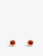 Mini Stilla 18ct yellow-gold vermeil sterling silver and garnet earrings