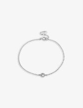 18ct white gold and 0.1ct diamond bracelet