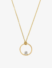 18ct yellow-gold and 0.10ct diamond necklace