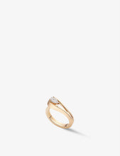 Serti Inversé 18ct rose gold and 0.4ct diamond ring