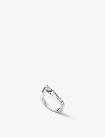 Serti Inversé 18ct white gold and 0.4ct diamond ring