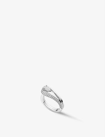 Serti Inversé 18ct white gold and 0.97ct diamond ring