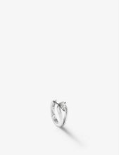 Serti Inversé 18ct white-gold and 0.15ct diamond earring