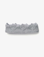 Crown knitted cotton headband