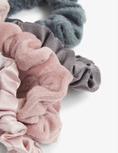 Mini woven hair scrunchies set of eight