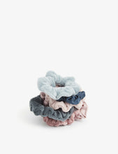 Mini woven hair scrunchies set of eight