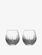 Lismore Nouveau stemless deep red wine glasses set of two