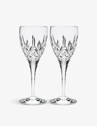 Lismore Nouveau crystal goblets set of two