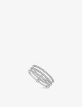 Gatsby 18ct white-gold and diamond ring