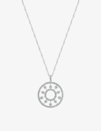 Dewdrop 18ct white-gold and diamond pendant necklace