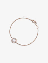 Tiffany T 18ct rose-gold, 0.04ct diamond and mother-of-pearl circle bracelet