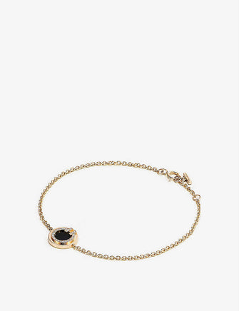 Tiffany T 18ct gold, 0.04ct diamond and onyx bracelet