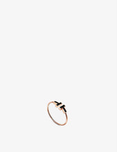 Tiffany T Wire 18ct rose-gold and onyx ring