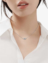 Vine platinum and 0.31ct brilliant- and marquise-cut diamond pendant necklace