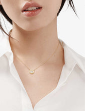 Tiffany T Circle diamond, mother-of-pearl and 18ct yellow-gold pendant necklace