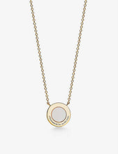 Tiffany T Circle diamond, mother-of-pearl and 18ct yellow-gold pendant necklace