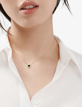 Tiffany T Circle diamond, onyx and 18ct yellow-gold pendant necklace