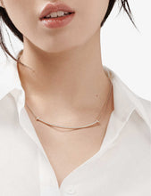 Tiffany T Smile extra-large diamond and 18ct rose-gold necklace