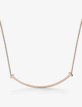 Tiffany T Smile extra-large diamond and 18ct rose-gold necklace