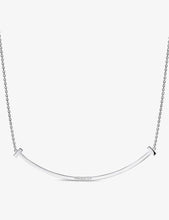 Tiffany T Smile extra-large diamond and 18ct white-gold necklace