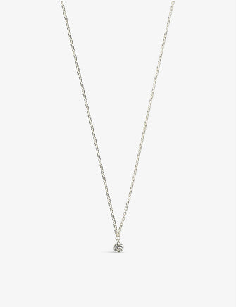 18ct white-gold and diamond necklace