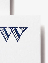 ‘W’-engraved white wove cards box of ten