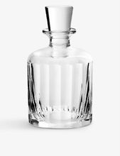 Fluted crystal decanter 14.5cm