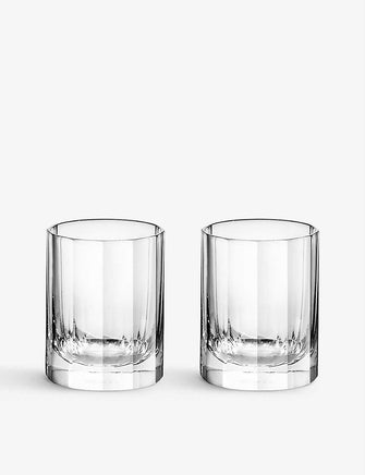 Fluted crystal shot glasses set of two