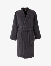 Alizee spread-collar cotton bathrobe