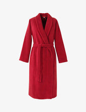 Alizee spread-collar cotton bathrobe