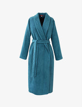 Alizee spread-collar cotton bathrobe