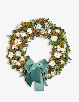 Rustic Christmas real-foliage wreath 40cm