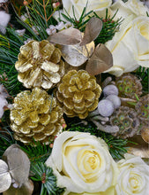 The Gold and White real-foliage table decoration