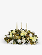 The Gold and White real-foliage table decoration