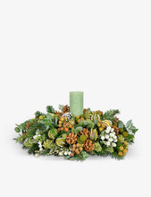 The Green and Silver real-foliage table decoration