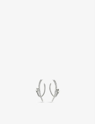 Serpent Trace sterling silver hoop earrings