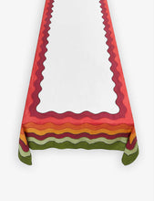 Winter Rainbow linen tablecloth 165cm x 380cm