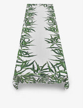 Les Palmiers Leaf linen tablecloth 165x380cm