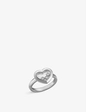 Happy Diamonds Icons 18ct white-gold and 0.15ct diamond ring