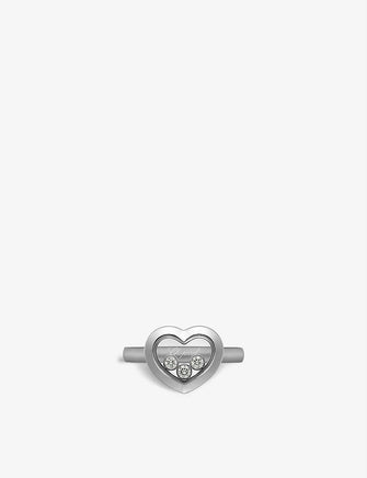 Happy Diamonds Icons 18ct white-gold and 0.15ct diamond ring