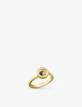 Happy Diamonds 18ct yellow-gold and 0.05ct diamond ring