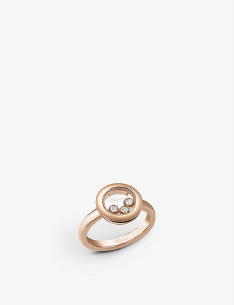 Happy Diamonds Icons 18ct rose-gold and 0.15ct diamond ring