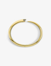 Tusk yellow gold-vermeil and diamond bracelet