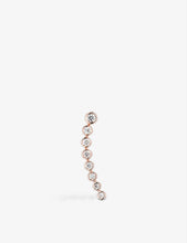 14ct rose-gold and 0.13ct brilliant-cut diamond single crawler earring